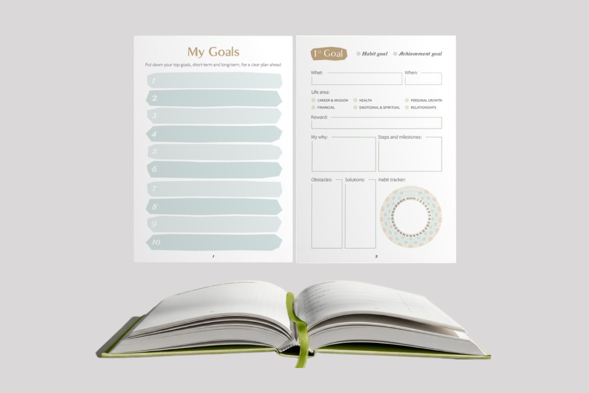 ADHD planner and goal tracker – structured journal for organizing tasks and habits