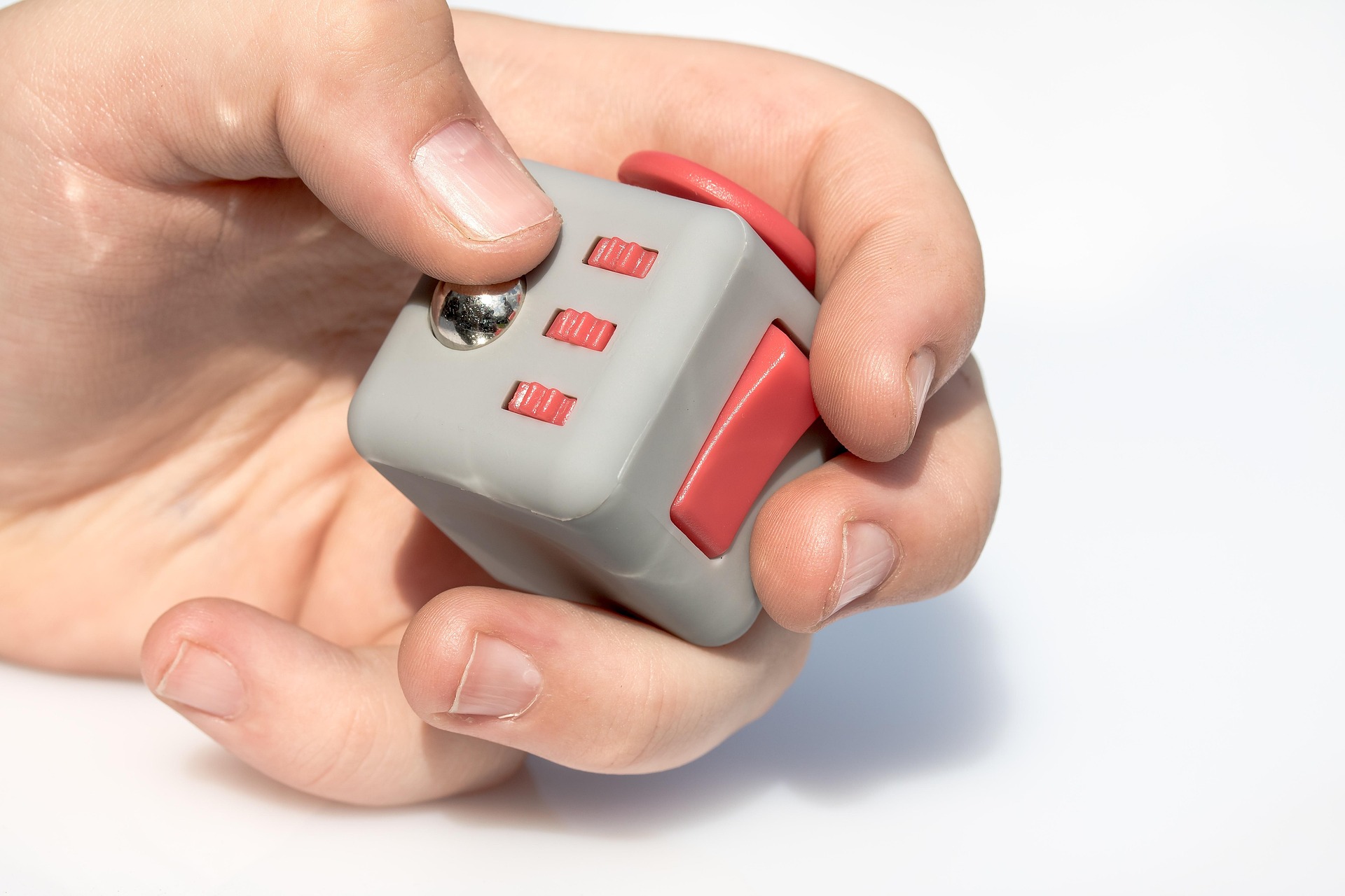 Fidget cube for adults – handheld stress relief toy with buttons and switches for focus and anxiety support