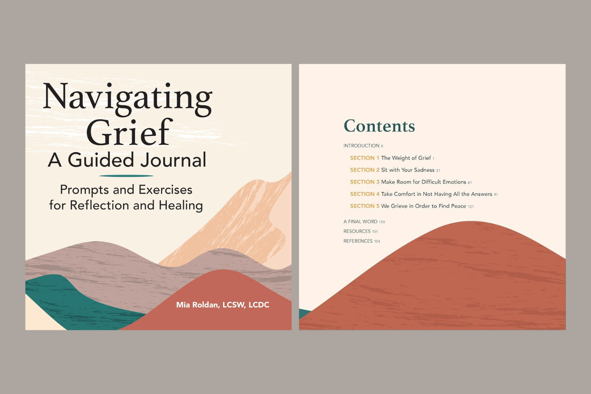 Navigating Grief guided journal featuring prompts and reflections — a meaningful healing gift for grieving mothers