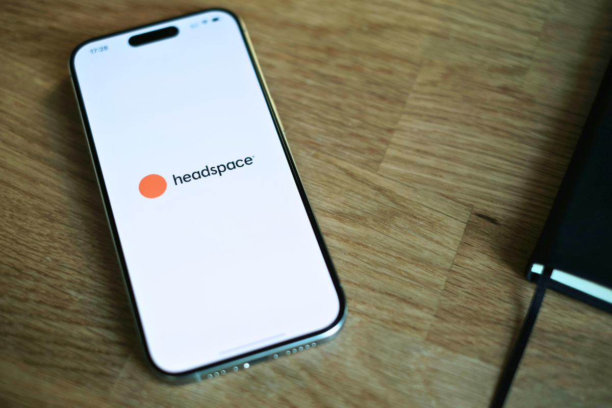 Headspace meditation app open on phone — a digital self-care gift