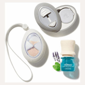 lifelines scent infused grounding stones with sand timer for calming anxiety and mindfulness